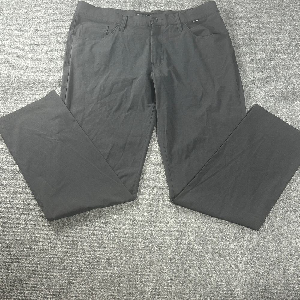 TravisMathew Slack Golf Pants Mens 36 Black Stretch 5 Pocket 32 Inseam